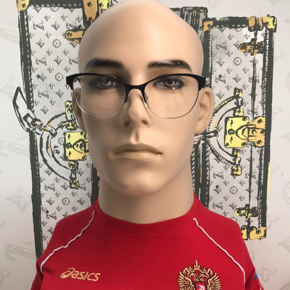 New Authentic Gucci Black Eyeglasses for Men GG0718o 006